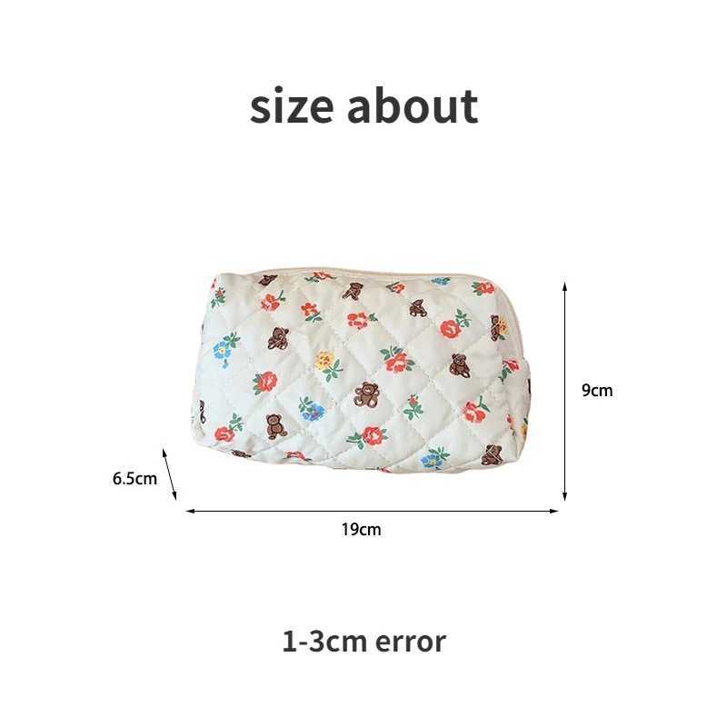 Cute Carto Print Womens Cosmetic Bag Portable Ladies Makeup Case Travel Storage Bags Casual Female Cluh Purse HandbagsXJ241206