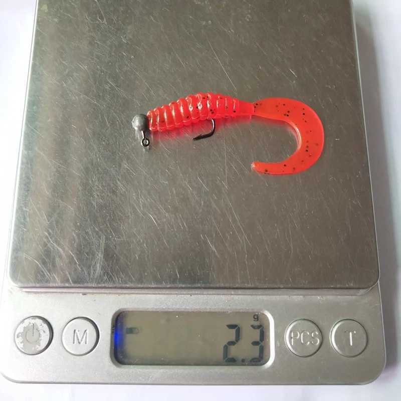 1pcs soft lure Worm Wobbrs Fishing Lure 55mm 2.3g Aritificial Silicone salt Smell Bass Pike Fishing Jigging Bait Carp FishingXJ241128