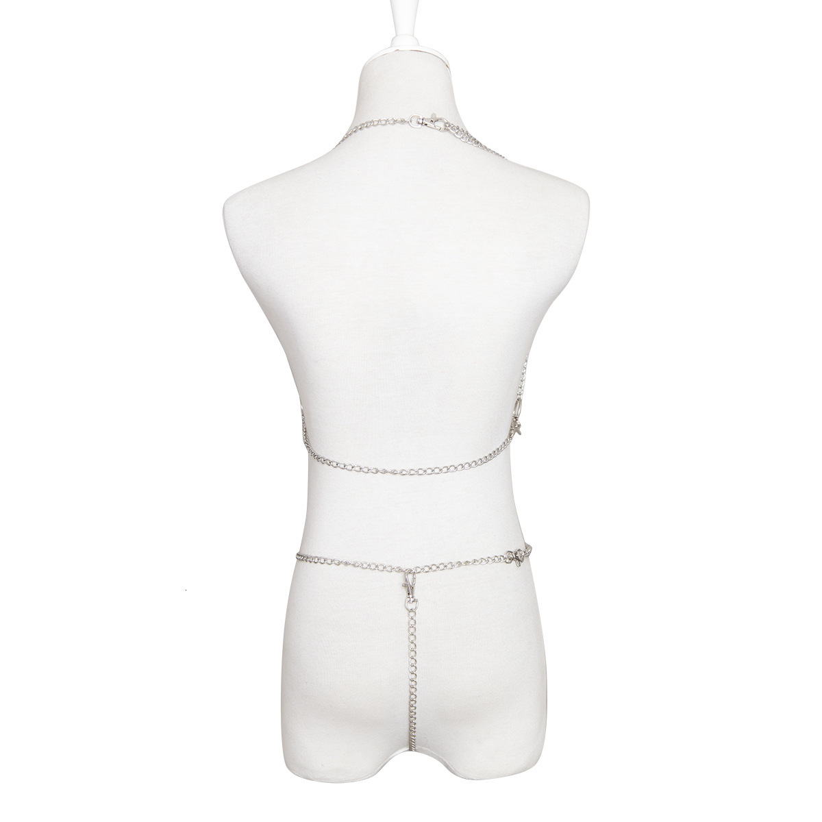 Foreign trade SM lingerie women's nightclub role-playing metal belt loop iron chain clothing uniform dress set wholesale