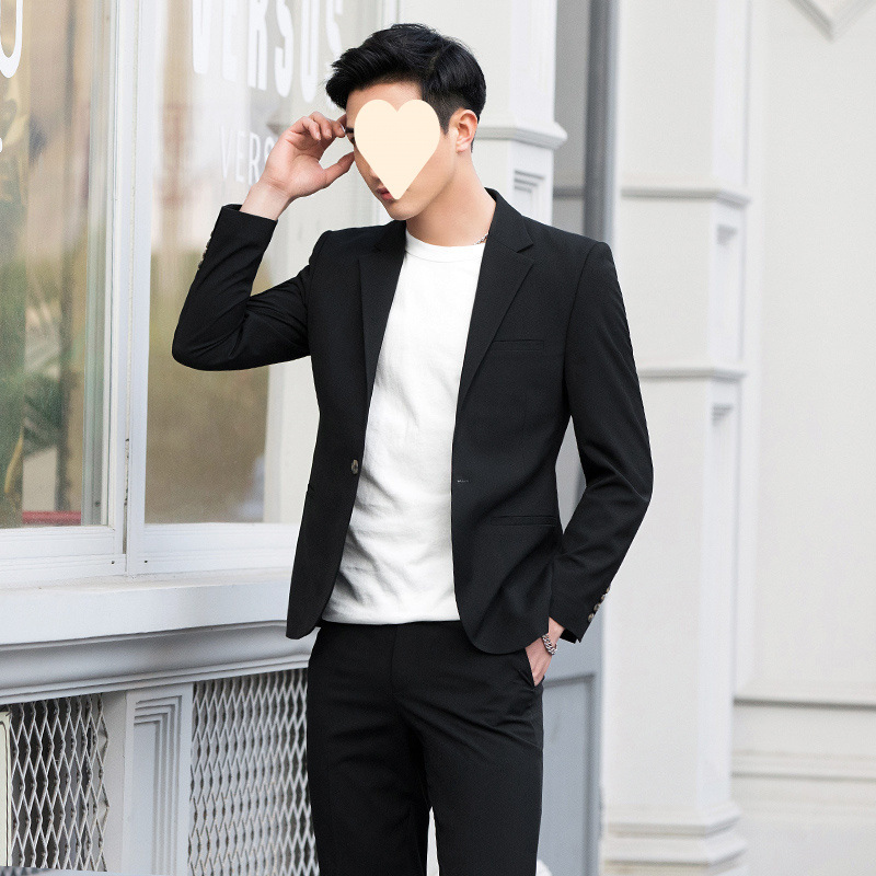 M826Men's casual suit jacket Korean style trendy slim fit handsome suit men