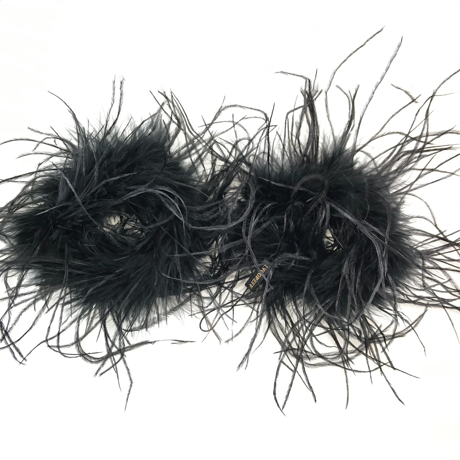 1 pair of real ostrich feather cuff bracelets wrist sleeves party wedding bride concert elegant fur fluffy 220623 241206