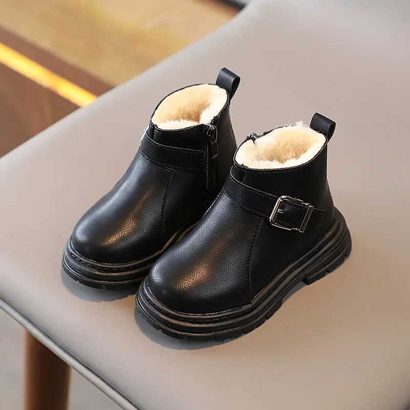 2024 New Children Shoes Autumn Winter Ankle Boots for Girl School Leather Boots Fashion Kids Casual Shoes Chaussure Enfant FilleXJ241206