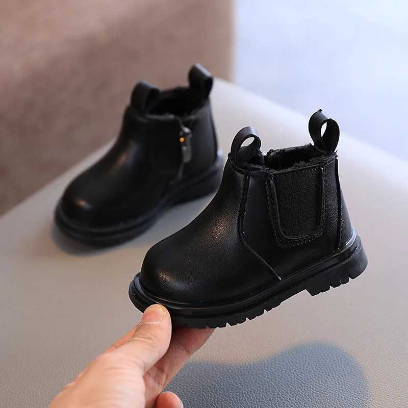 Baby Boots Autumn Winter Infant Warm Fur Shoes Newborn First Walkers Baby Toddler Boy Girl PU Leather Ankle Boots Beige PinkXJ241206