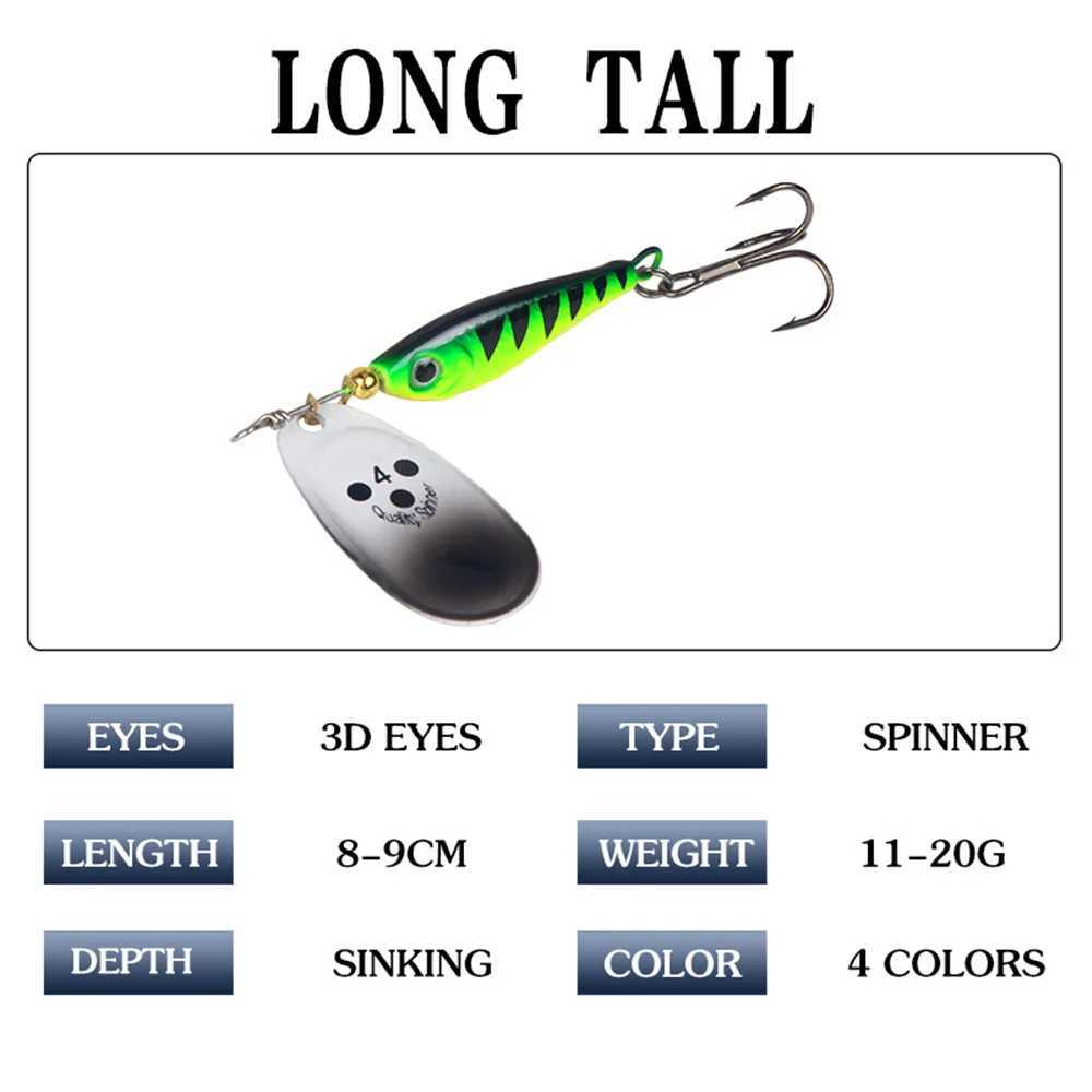 1Pcs Long Cast VIB Fishing Spoon Lures Metal Spinner Hard Bait Wobbr Artificial Baits Treb Hook For Bass Pike Fishing TackXJ241128