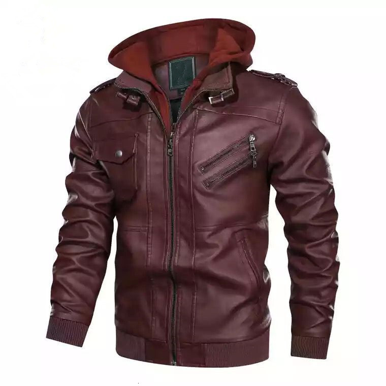 2024 new Leather jacket men hoodies men military jacket pu leather jacket men thick designer jacket puffer jacket