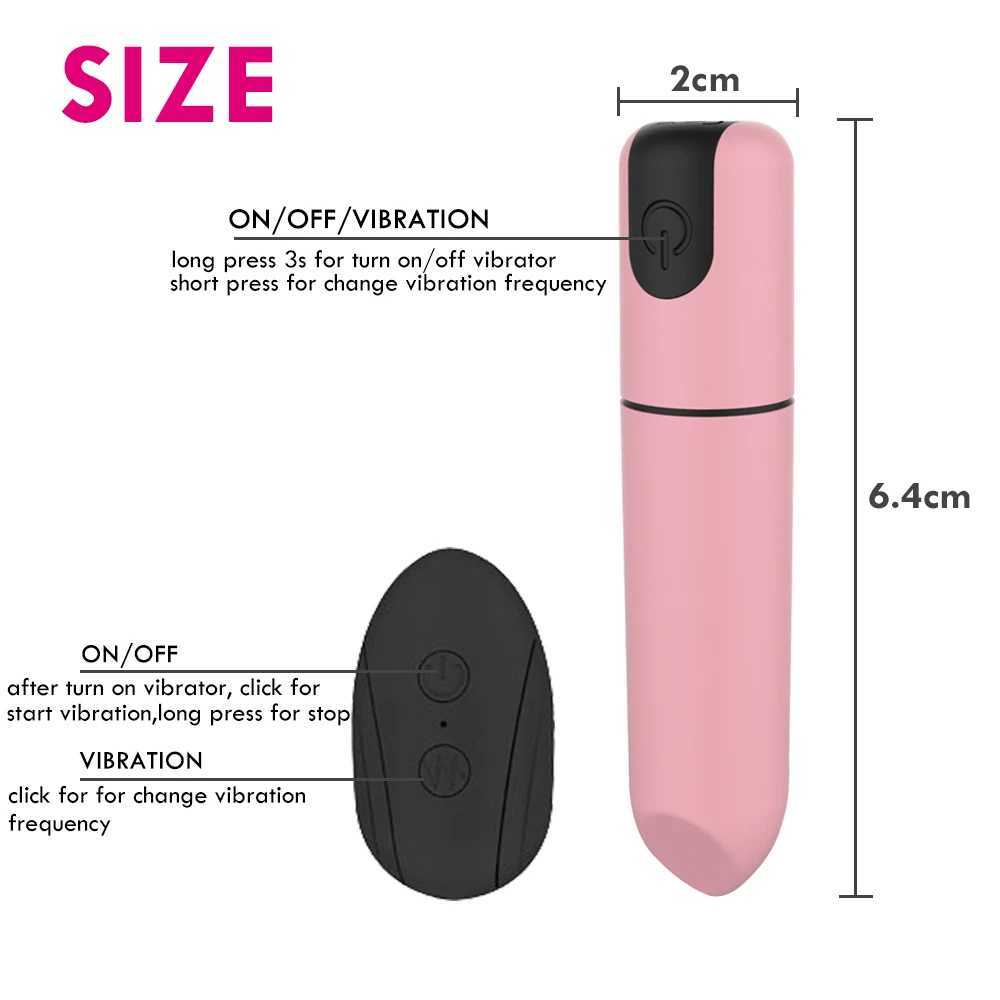 Wireless Remote Mini Bullet Vibrator G-spot Nipple Clitoris Stimulator Anal Dildo Vibrator Adult Sex Toys Clitoris StimulatorXJ241206