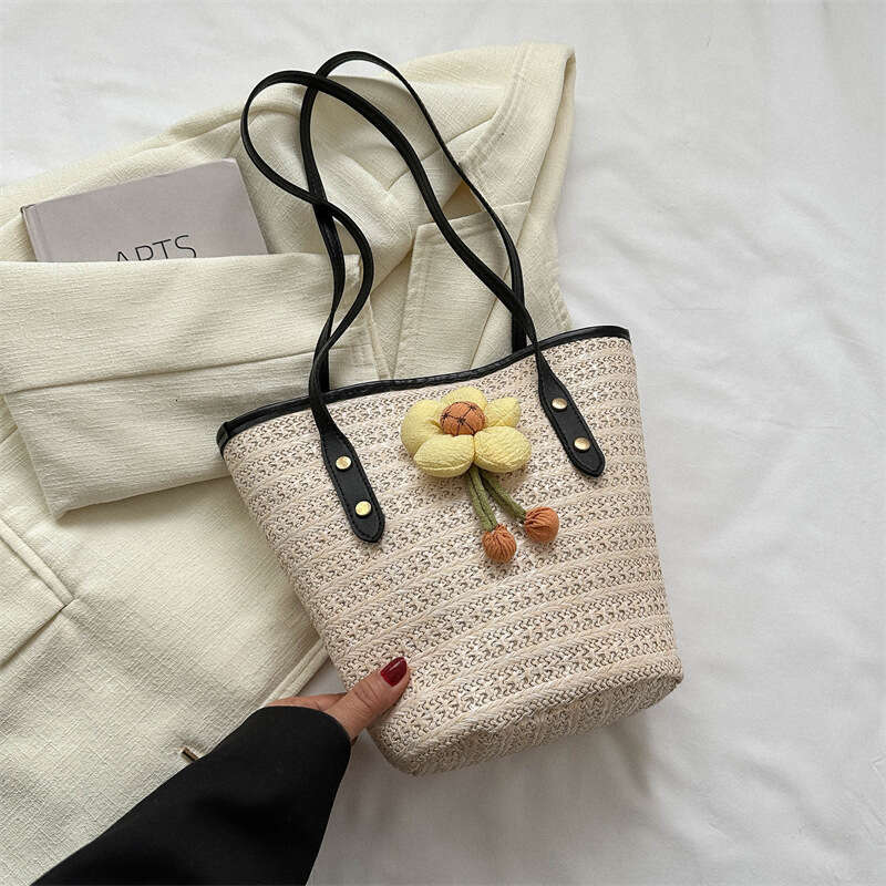 Summer New Minimalist Western-Style Women's Trend Shoulder Niche Casual Tote Bag, Handbag Fashion Quality Classic B2