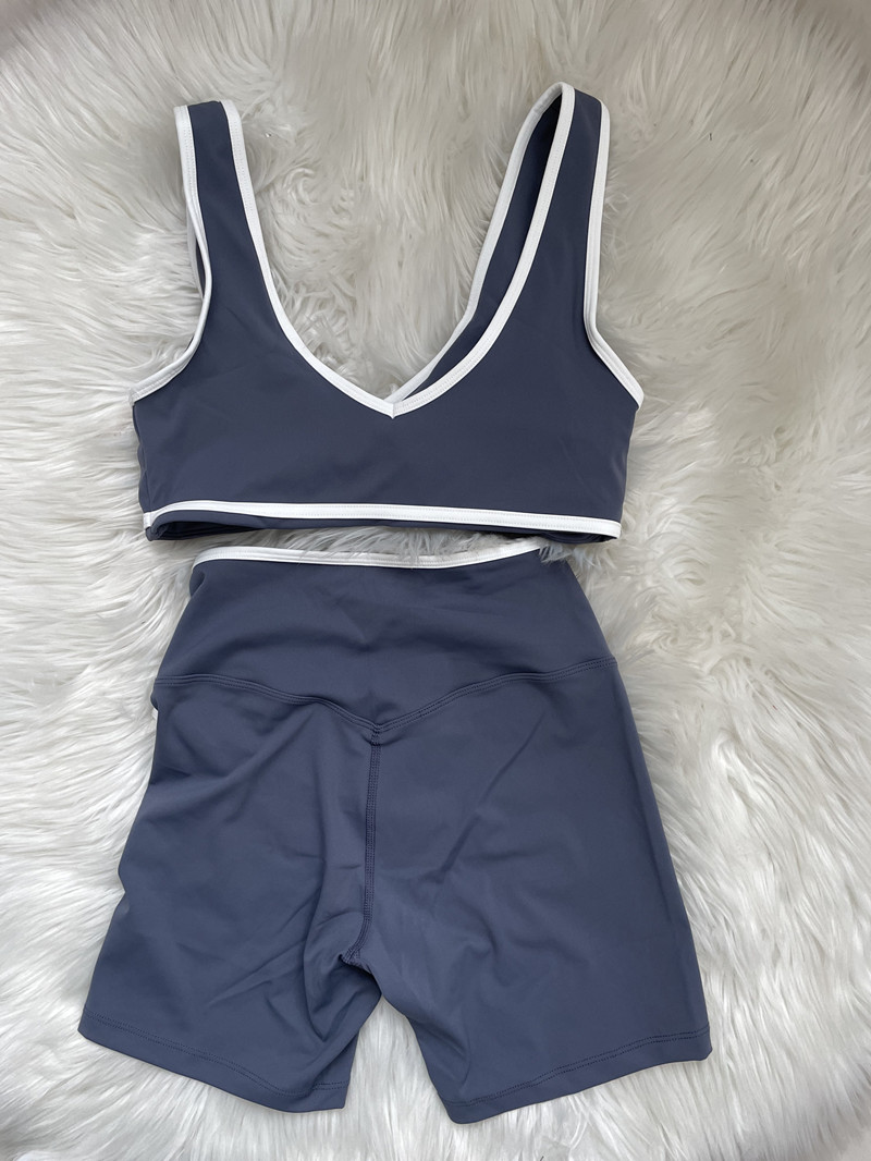 2025--Women Yoga Outfit Suits Vest Shorts Sleeveless High Waist Sportwear Tops Pants Elastic Close-fitting Sport Gym Running Short Pant
