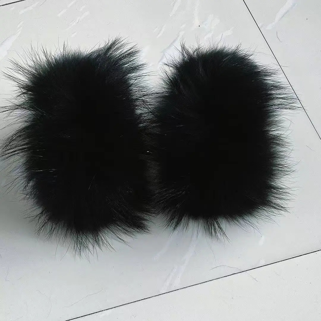 8-Color DIY Natural Leather Cuff Warmer Genuine Raccoon Fur Boots Cuff Sleeves Womens Winter Coat Down Gloves 241206