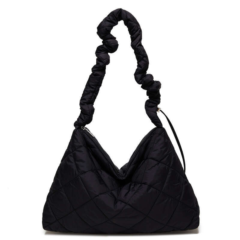 Korean Version Of Down Cloud New Single Shoulder Diagonal Cross Bag, Niche And Simple Pleated Underarm Dumpg Bag For Women B3