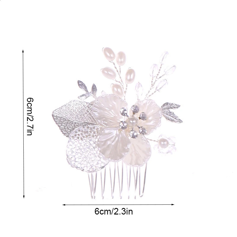 1pc bridal headdress gold leaf hair comb insert jewelry 241122