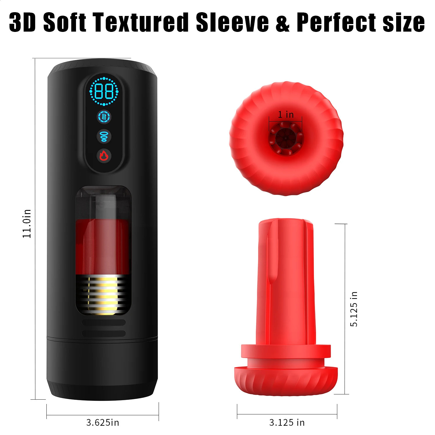 Penis Pump Sex Toys Male Masturbator 3D Textured Sleeve Heating Mens Adult Toys Male Vibrator Stroker LCD Display pocket 241205