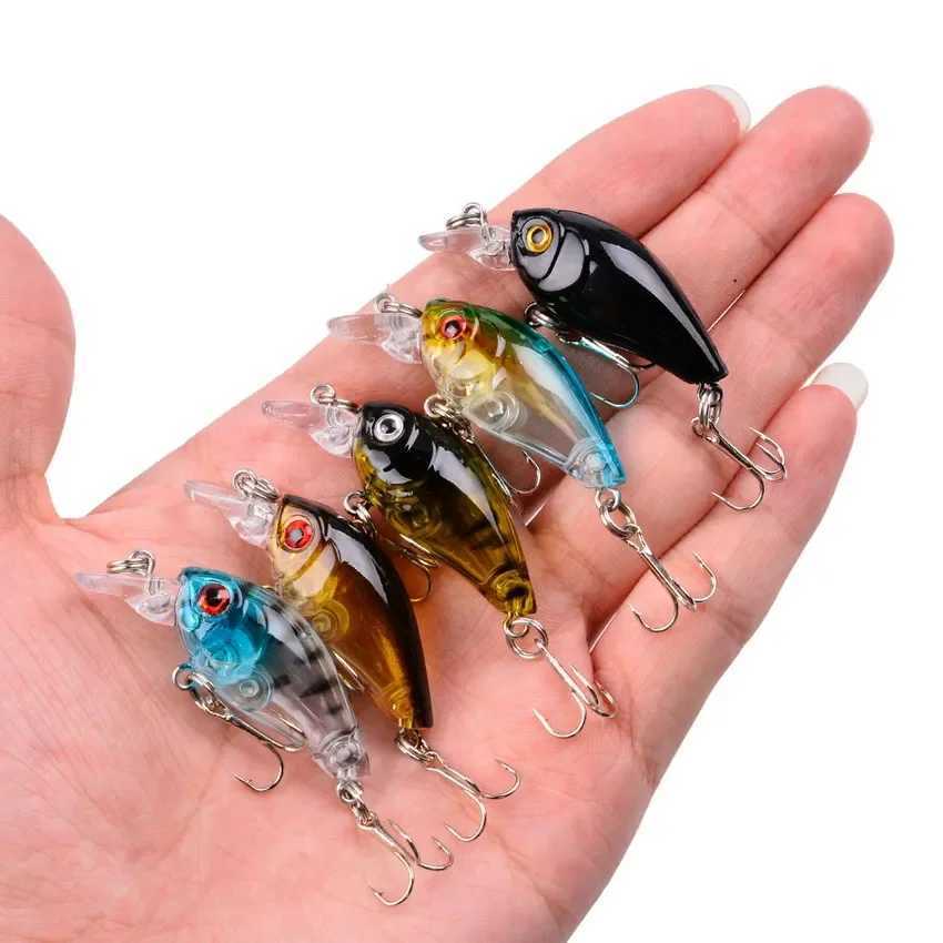 3/5/8pcs Fishing Lure Set Fishing Hard Bait Mini Minnow Floating Swing Crankbait Crazy Wobbrs Artificial Bionic Crank LuresXJ241128