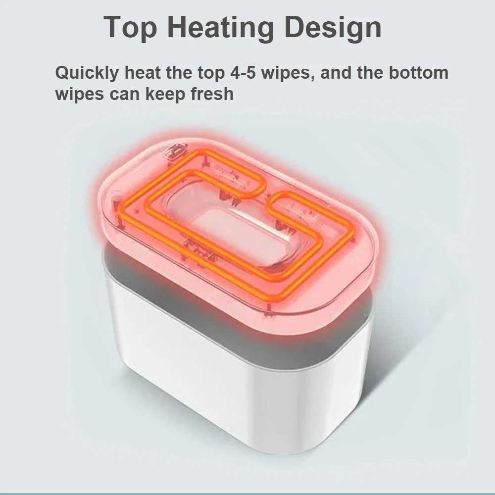 Bottle Warmers Sterilizers# Baby Wipe Warmer Large Capacity Baby Wet Wipes Warmer Dispenser with Digital Display USB Powered Temperature Heating S2412