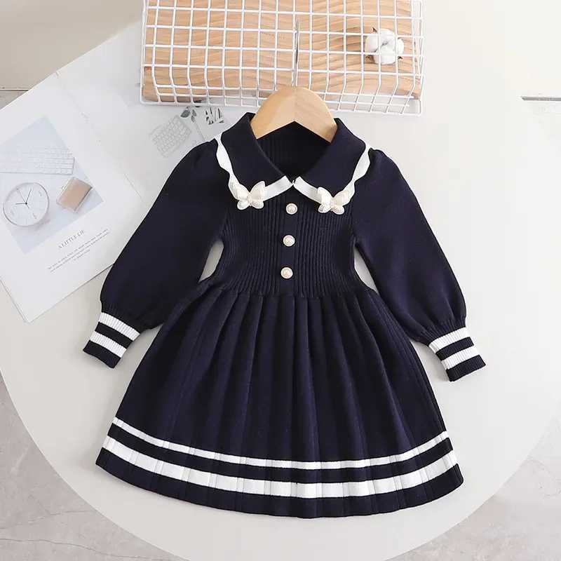 Girls Fall Casual Princess Dress Children Toddler Fashion Flower Clothes Baby Girl Cute Cotton Long Sleeve DressesXJ241206