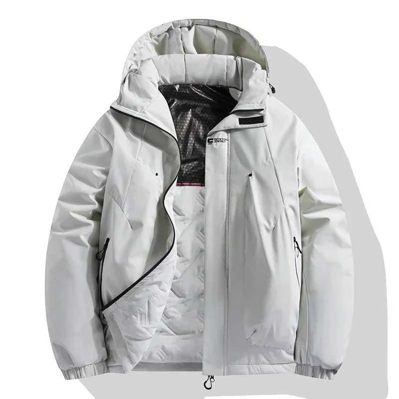 Winter Mens Jackets 2024 New Graphene Warm Windproof Outdoor Camping Hooded stormcoat Mens Waterproof Cotton-padded ClothesXJ241206