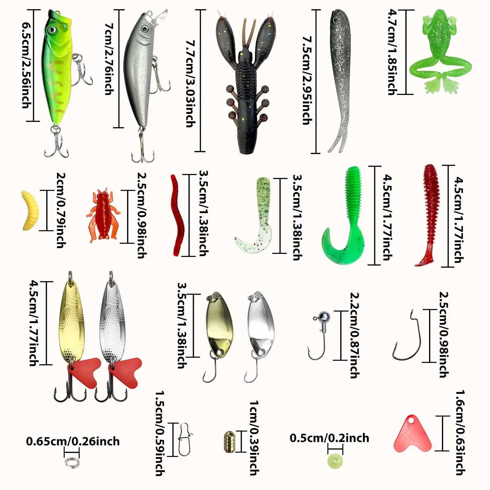 84/107pcs Fishing Lure Kit Soft and Hard Bait Set Gear Layer Metal Jig Spoon For Bass Pike Crank Tack Accories with BoxXJ241128