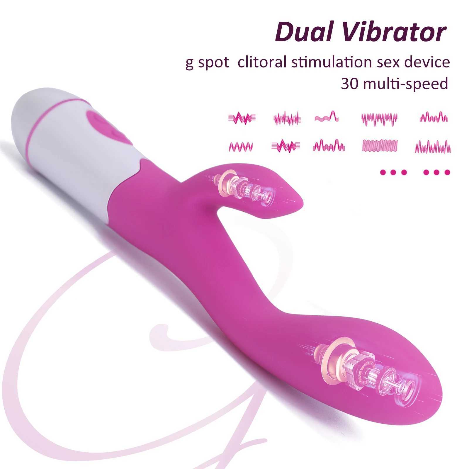 30 Speeds Rabbit Vibrator G spot Dildo Vibrator for Women Vagina Clitoris Stimulator Female Masturbation Adult Sex ToysXJ241206