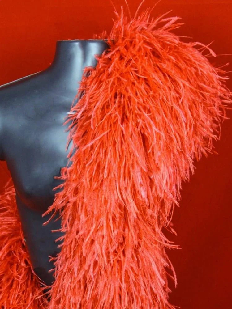 2-meter fluffy Oriental feather Boa high-quality Oriental feather for wedding sewing clothing Dcation Shawl 2 4 6 10 15 layers 241206