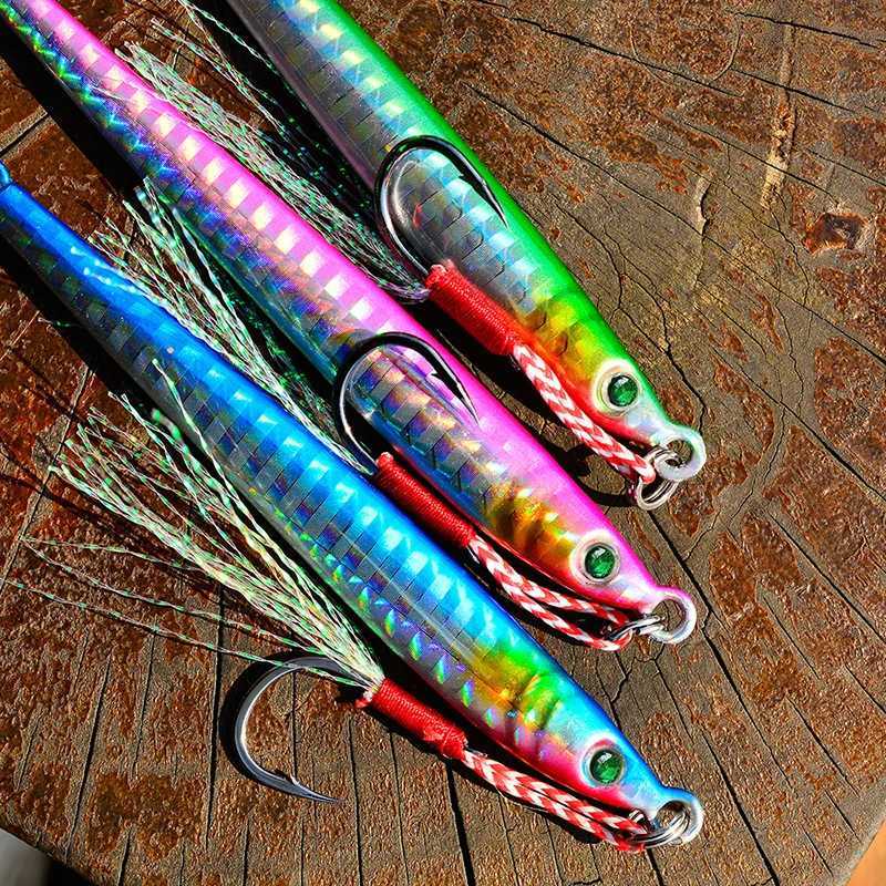 Metal Jig Sequins Fishing Lure 7/10/14/17/21/28g Artificial Trolling Hard Bait Pike Fishing Bait Tack Trout Jigging SaltwaterXJ241128