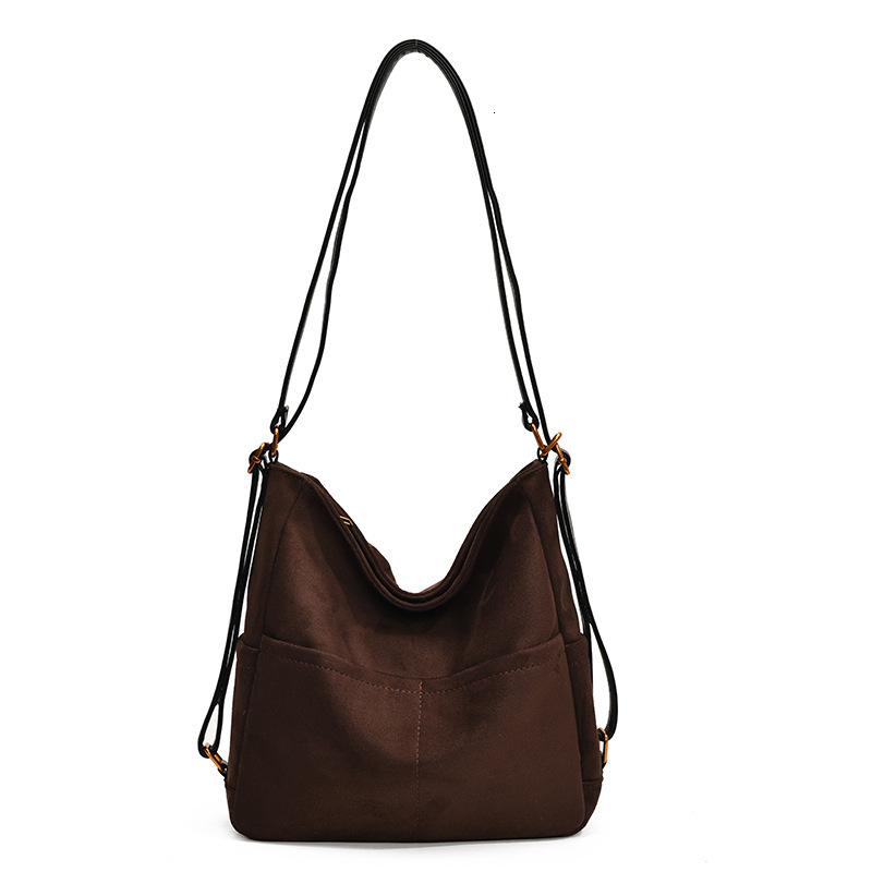 Autumn Winter Frosted Leather Shoulder For Women 2024 New Trendy And Versatile Large Capacity Commuting Multi Back French Tote Bag