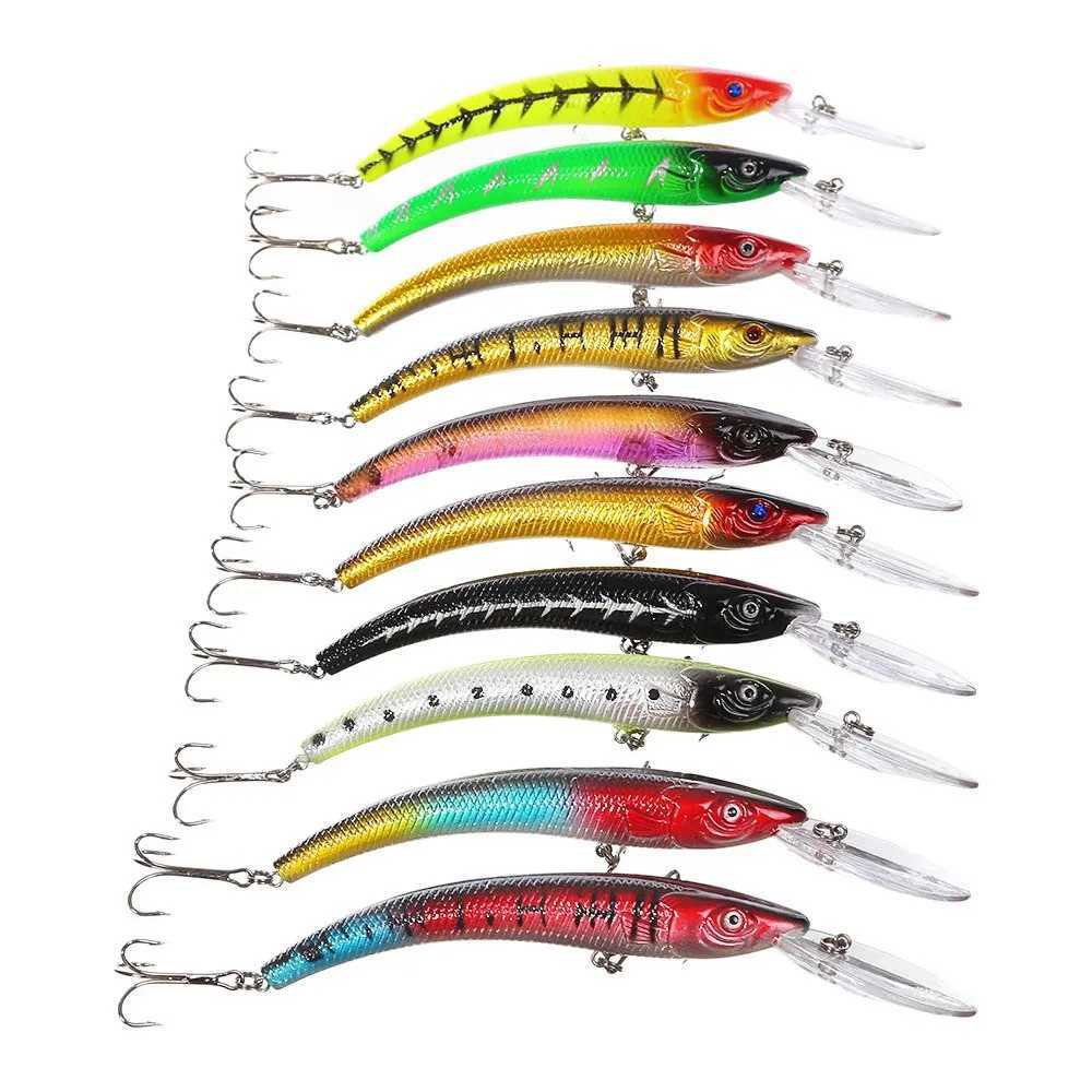 New 1 PCS 15.5cm / 16.3g Wobbr Fishing Lure Big Crank Bait Minnow Bass Trolling Artificial Bait Pike Carp Lures FishingXJ241128