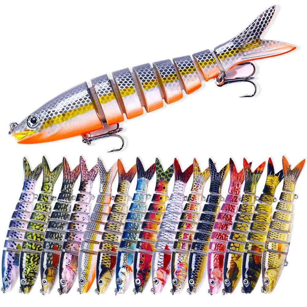 13cm Pike Wobbrs For Fishing Artificial Bait Hard Multi Jointed Swimbait Crankbait Lifelike Fishing Lure TackXJ241128