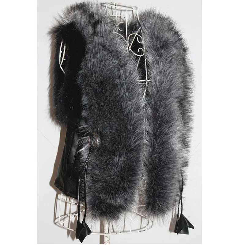 New hair womens faux fur vest jacket for autumn/winterXJ241206
