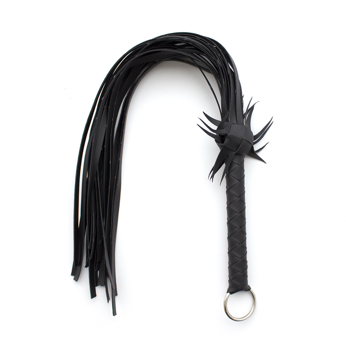 Yiwu manufacturer spot wholesale SM adult products flirting black and white bow leather whip tuning spanking loose whip