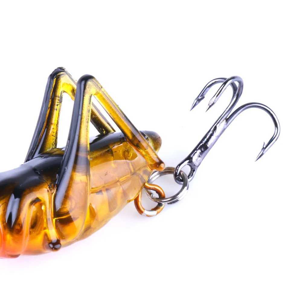 Fishing Lure 35mm 3g Grasshopper Insect Bait Flying Lure Hard Bait Realistic Artificial Bait Bass With 10 # Hooks Fishing BaitXJ241128