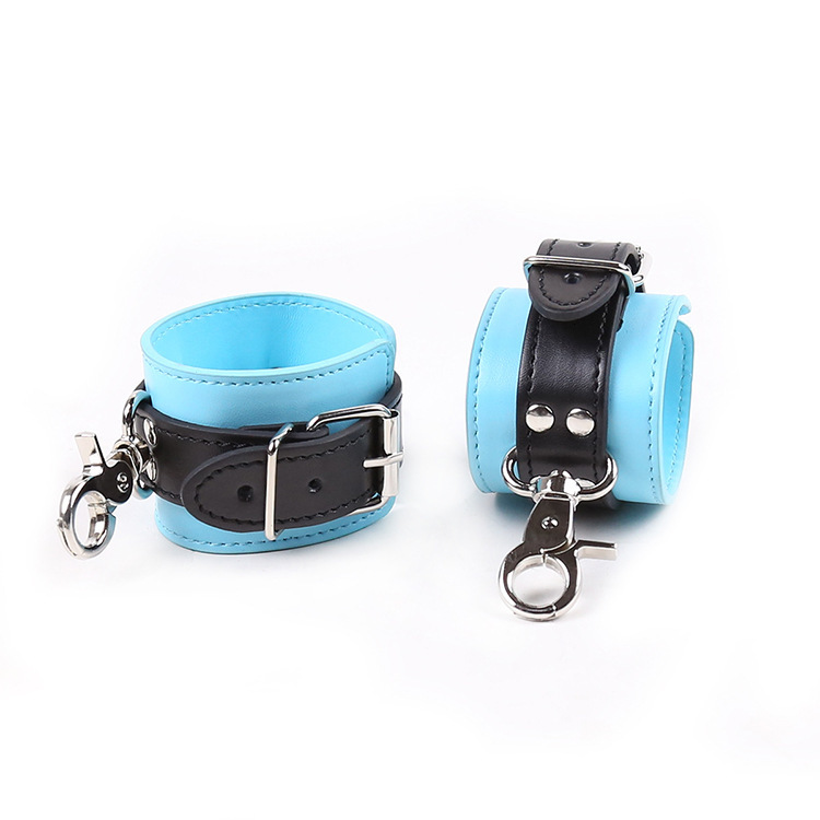 Adult sex products, men's and women's restraints, passion, black and blue hooks, handcuffs, foot cuffs, sex toys, bundling toys