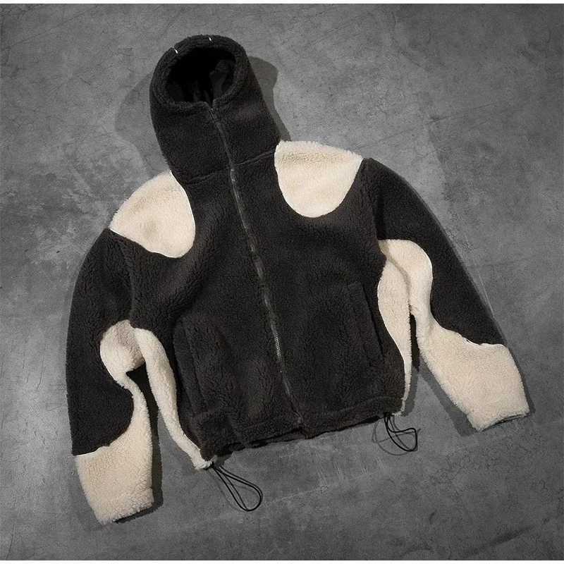 Y2K Zip up Hooded Sweater Harajuku Gothic Fleece Jacket Oversized Streetwear Men Women Hip Hop Fashion vintage sweatshirt topXJ241206