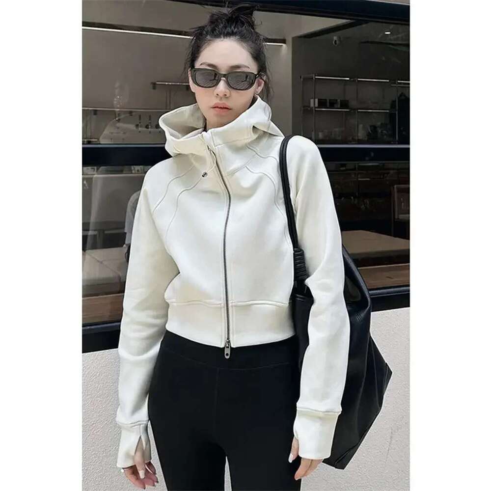 Lazy Style Solid Color Cardigan Zipper Hooded Long-Sleeved Sweatshirt For Women Autumn New Temperament Versatile Jacket