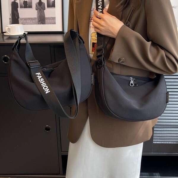 Lazy Wind Moon Tooth Female Niche Minimalist Crossbody Dumpg Sports And Leisure Style Shoulder Large Capacity Women's Bun Fashion Quality Classic