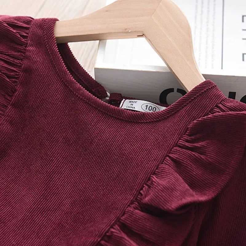 Girls Dress Fashion Childrens Wear Girls Long Sleeve Dress Childrens Princess Dress Childrens Casual ClothingXJ241206