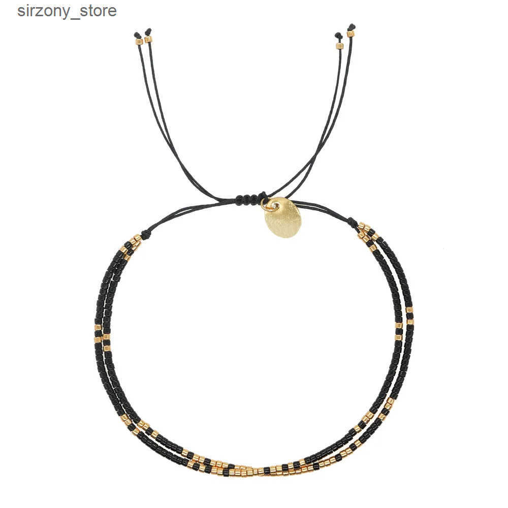 Beaded Go2boho Minimalist Miyuki Bead Bracelets Multi Layer Bohemian Glass Seeds Handmade Adjustable Jewelry Fashion For Women Men J241206