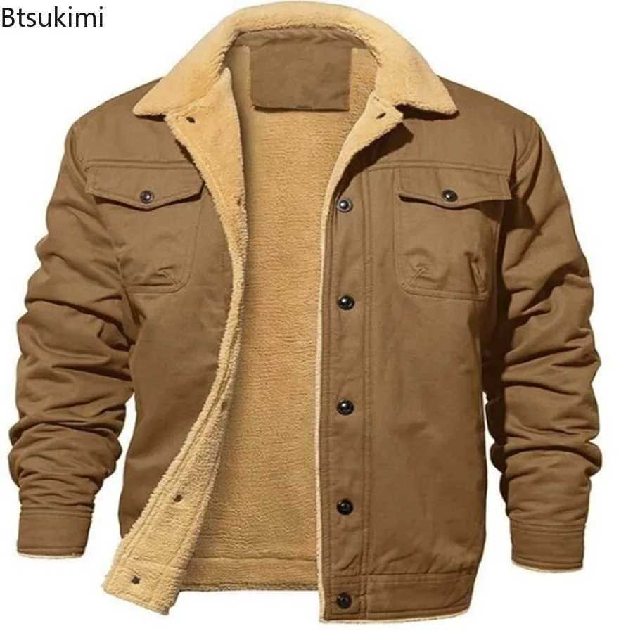2024 Mens Thick Warm Plush Fleece Jacket Coats Autumn Winter Casual Thicker Jackets Outwear for Men Oversized Warm Clothes MaleXJ241206