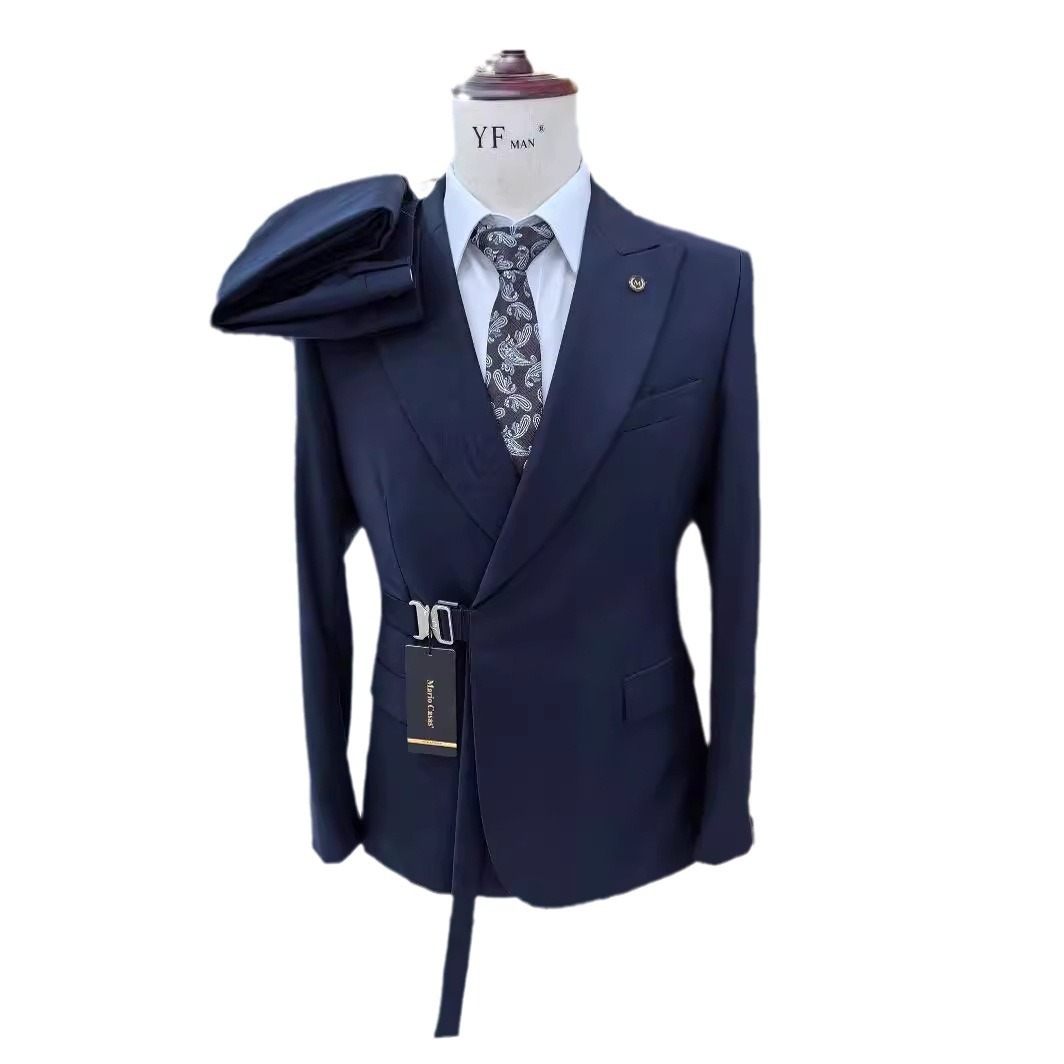 L0881Foreign trade men's handsome wedding casual host suit 2 piece suit