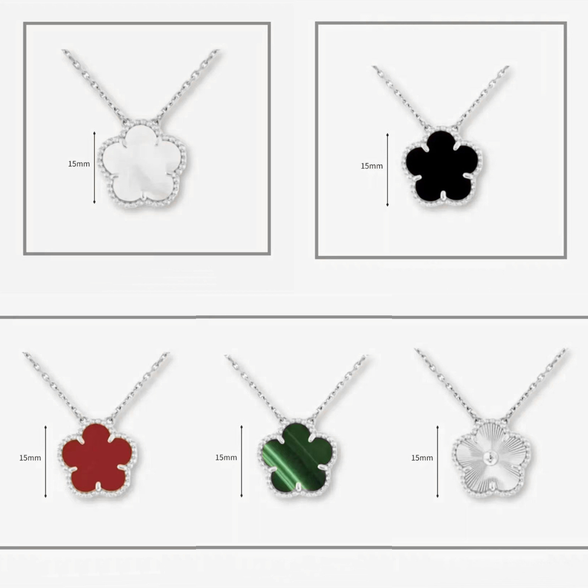 charm necklace jewlery designer for women necklace clover necklace pink designer jewlery sterling silver jewelry 925 flower necklace Thanksgiving Day party gift