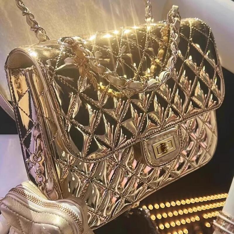 New Fashion Girls Backpack Square Small Fragrant Style Diamond Grid Chain Bag Casual Multi functional Designer Women s Backpack bag