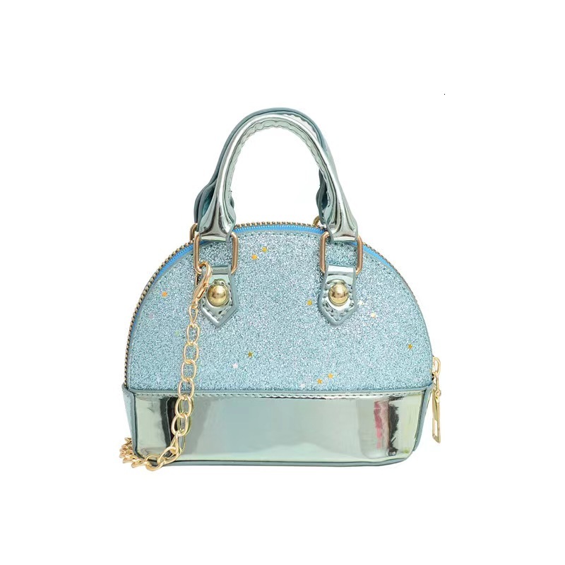New Fashion Handbag PU Mini Shoulder Bag Durable Shiny Small Hand Bag Coin Wallet Little Girl Chain Crossbody Bag bag