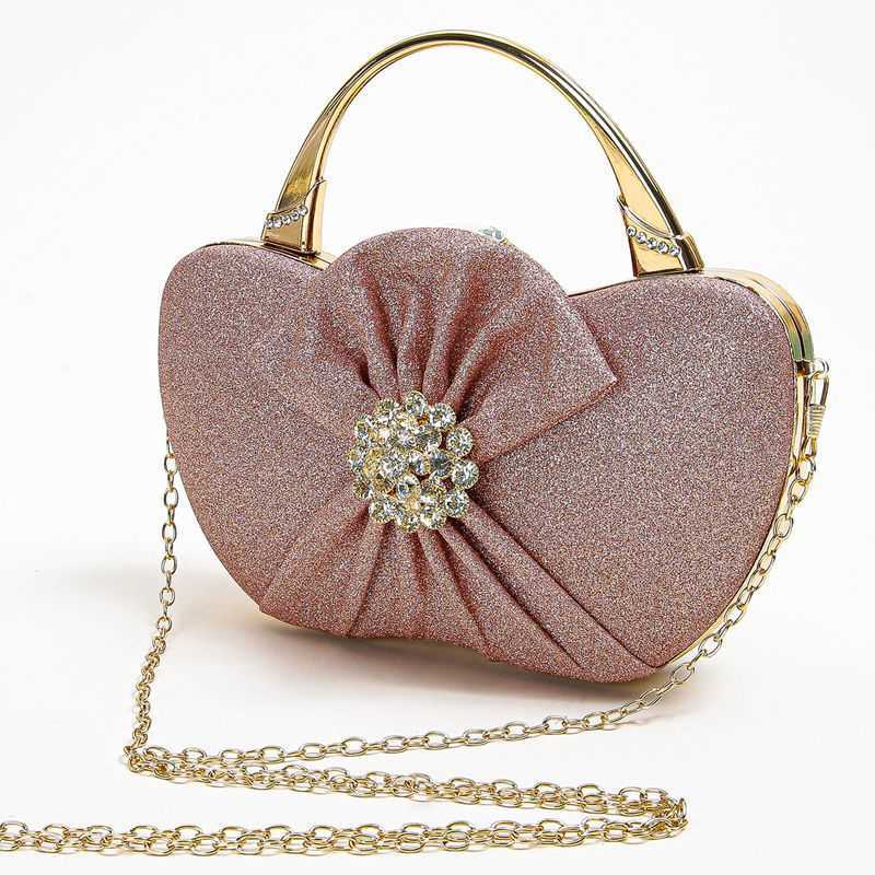 Clutch Bag Direct New Fashionable Banquet Bag Womens Folded Diamond Style Handheld Bag Banquet Wedding Party Bag 240920