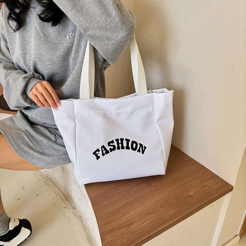New Women's Summer Large Capacity Letter Printed Handheld Tote Single Layer Simple And Lightweight Shoulder Bag Fashionable Quality Classic B1