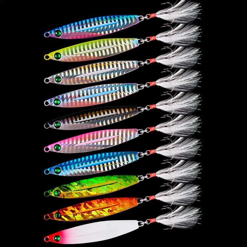 5pcs/lot Metal Jigs Spoon Lures 7G 10G 14G 17G Jig Lure Artificial Bait Shore Slow Jigging Super Hard Bass Sea Fishing TackXJ241128