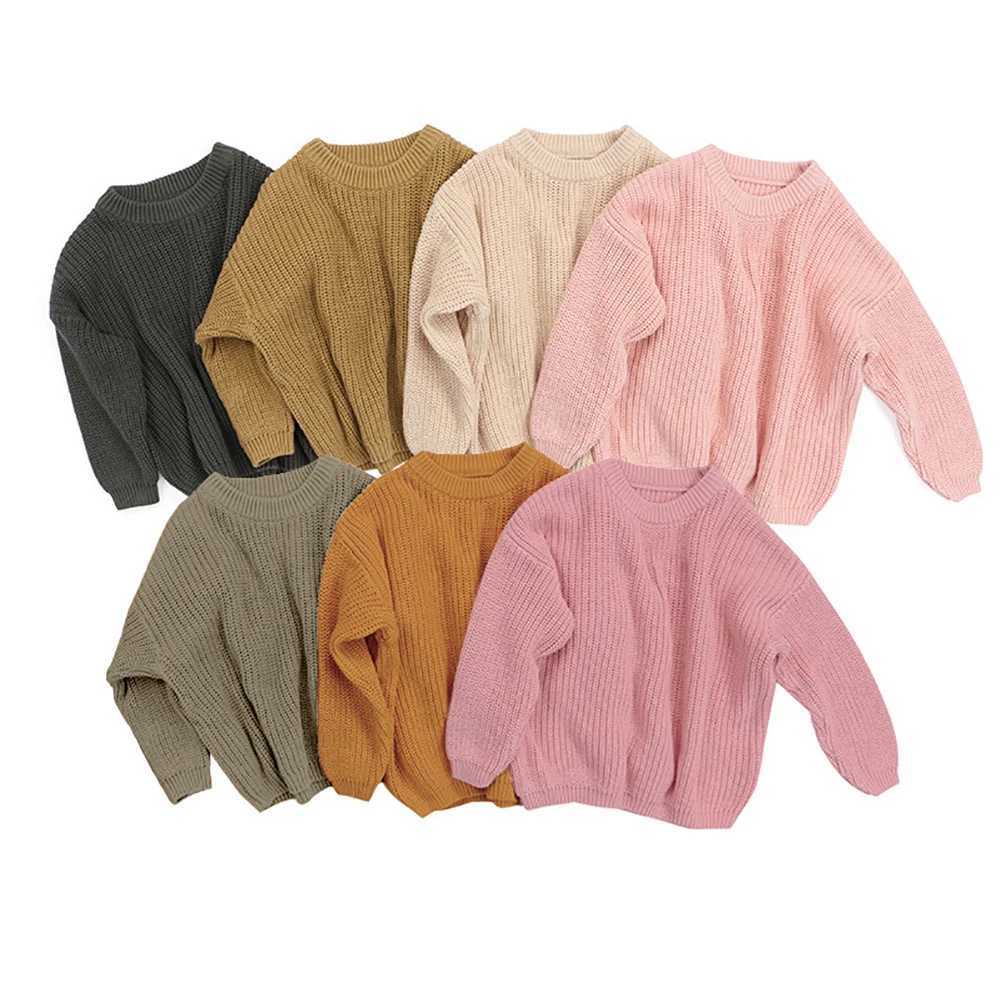 Cardigan Preschool boys and girls autumn and winter sweaters childrens long sleeved knitted solid thick fleece clothing 9M-5 year sweaters Q241205
