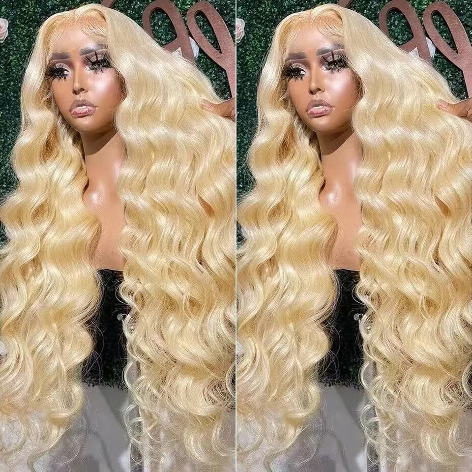 14-26 inch loose deep wavelace front wig Simulation human hair glueless wig women's wig cover black 13x4 lace front wig transparent high definiti