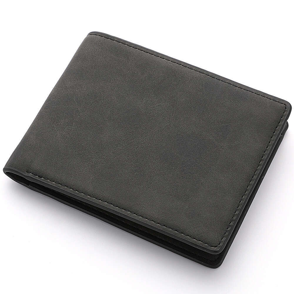 New Wallet For Men, Men's Short Zipper, Simple Soft Leather, Lightweight Retro Wallet, Student Fashion, Quality, Classic B4
