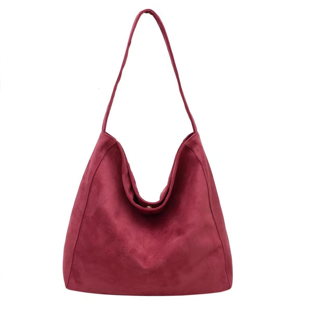 New Versatile Commuting Tote Bag For Autumn And Winter, Women's Suede Large Capacity Underarm Single Shoulder Handbag