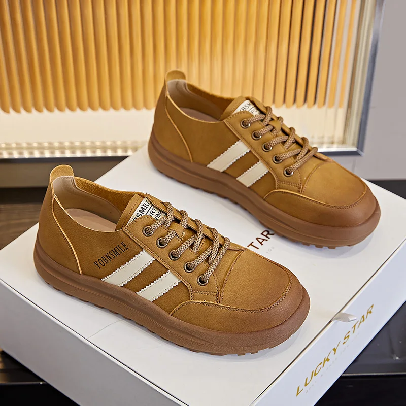 AIYUQI Sneakers Female Genuine Leather Spring New Vintage German Training Shoes Women Platform Casual Women Shoes