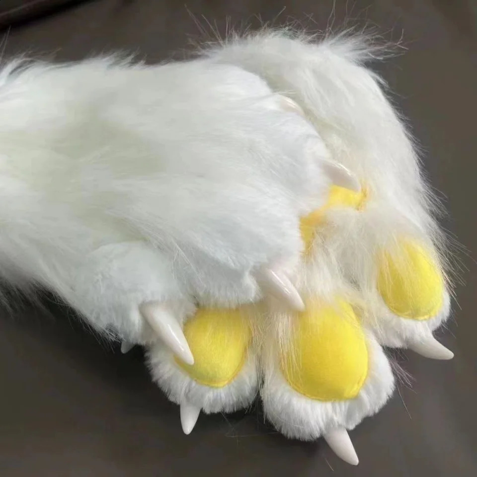 Kig Fursuit Kigurumi Fur Animal Claws Nail Gloves Role Playing Clothing Wearable Fur Animal Claws Role Playing Props 241206